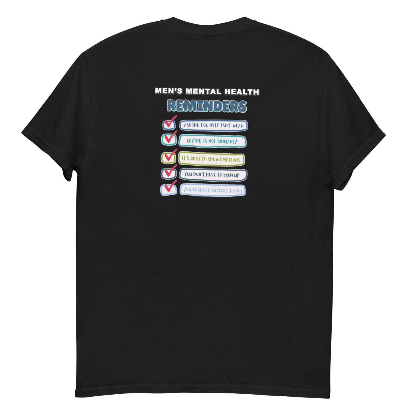 Men's Mental Health Reminders Men's T-Shirt