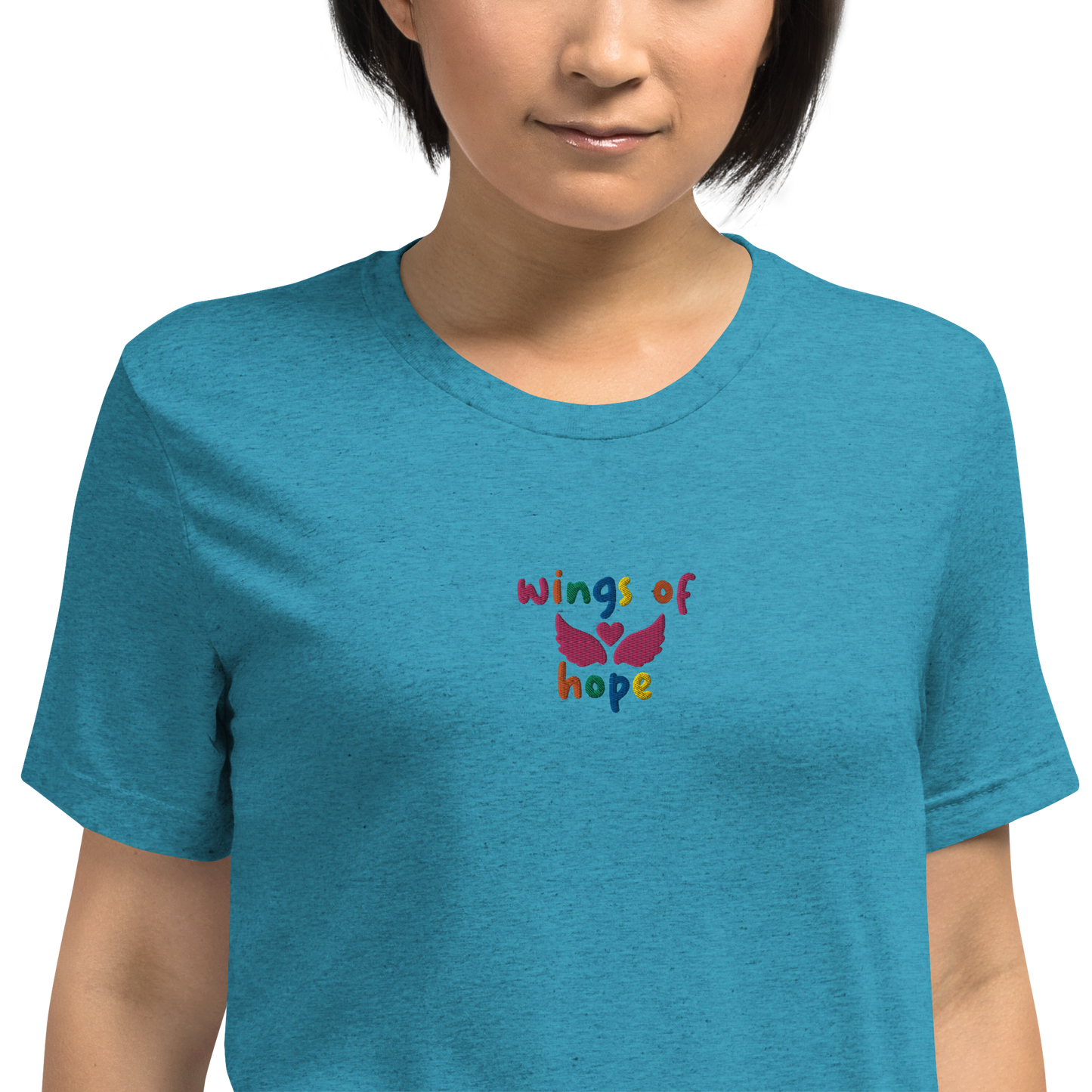 Wings Of Hope Embroidered Unisex T-Shirt