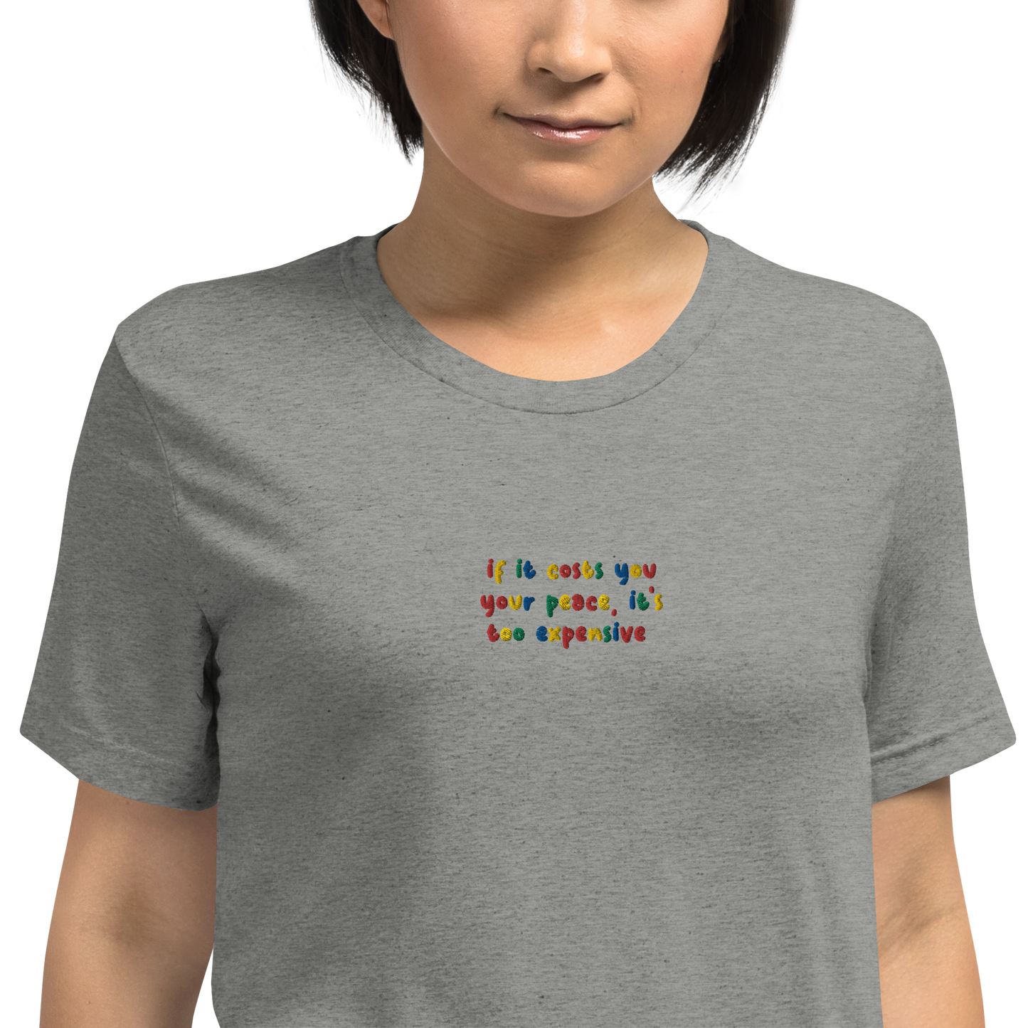 Cost Of Peace Embroidered Unisex T-Shirt