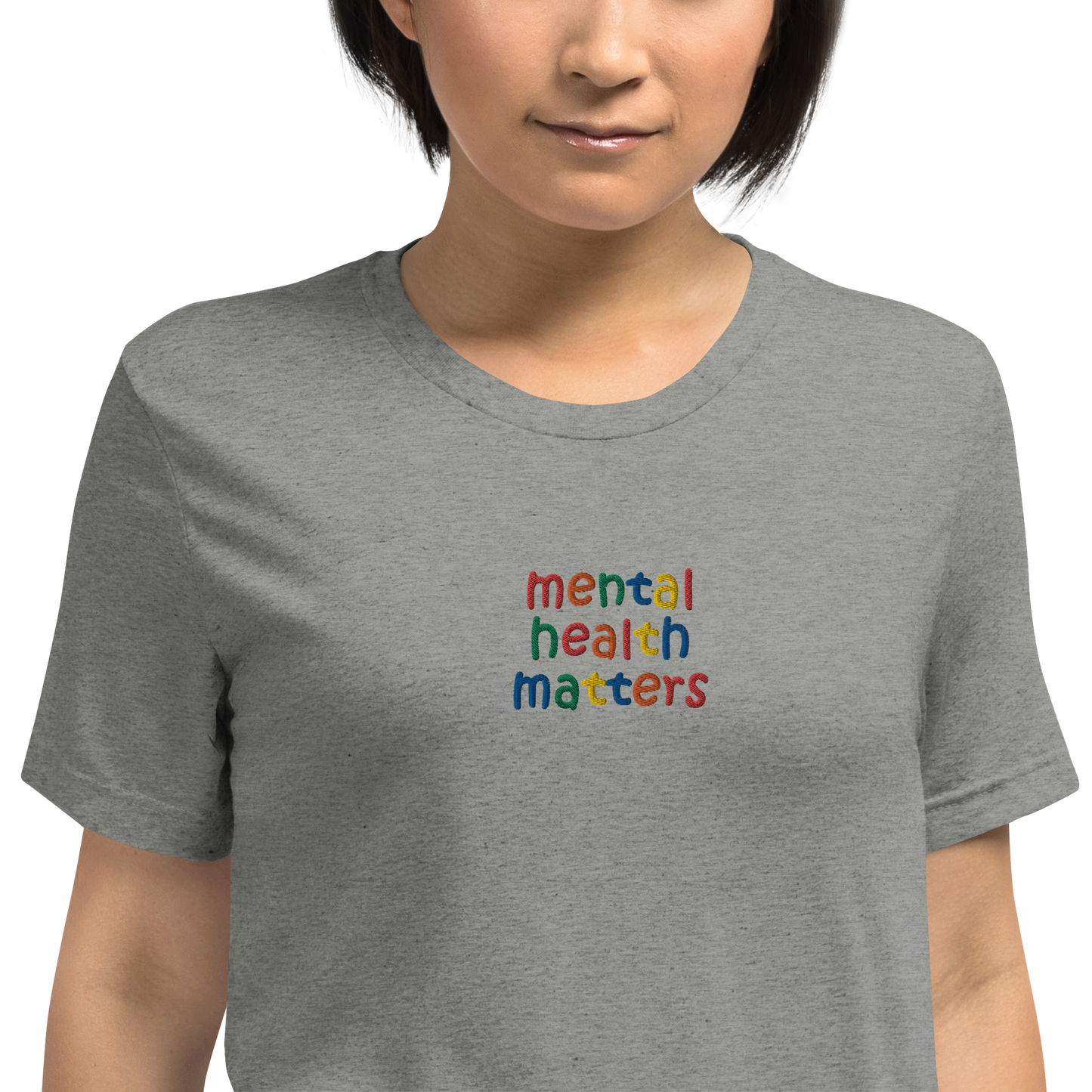 Mental Health Matters Embroidered Unisex T-Shirt