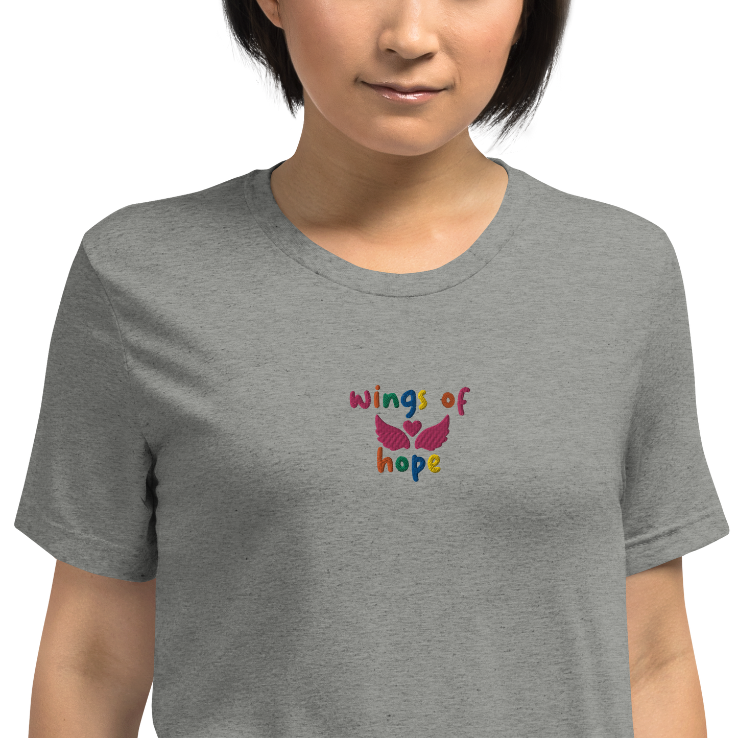 Wings Of Hope Embroidered Unisex T-Shirt