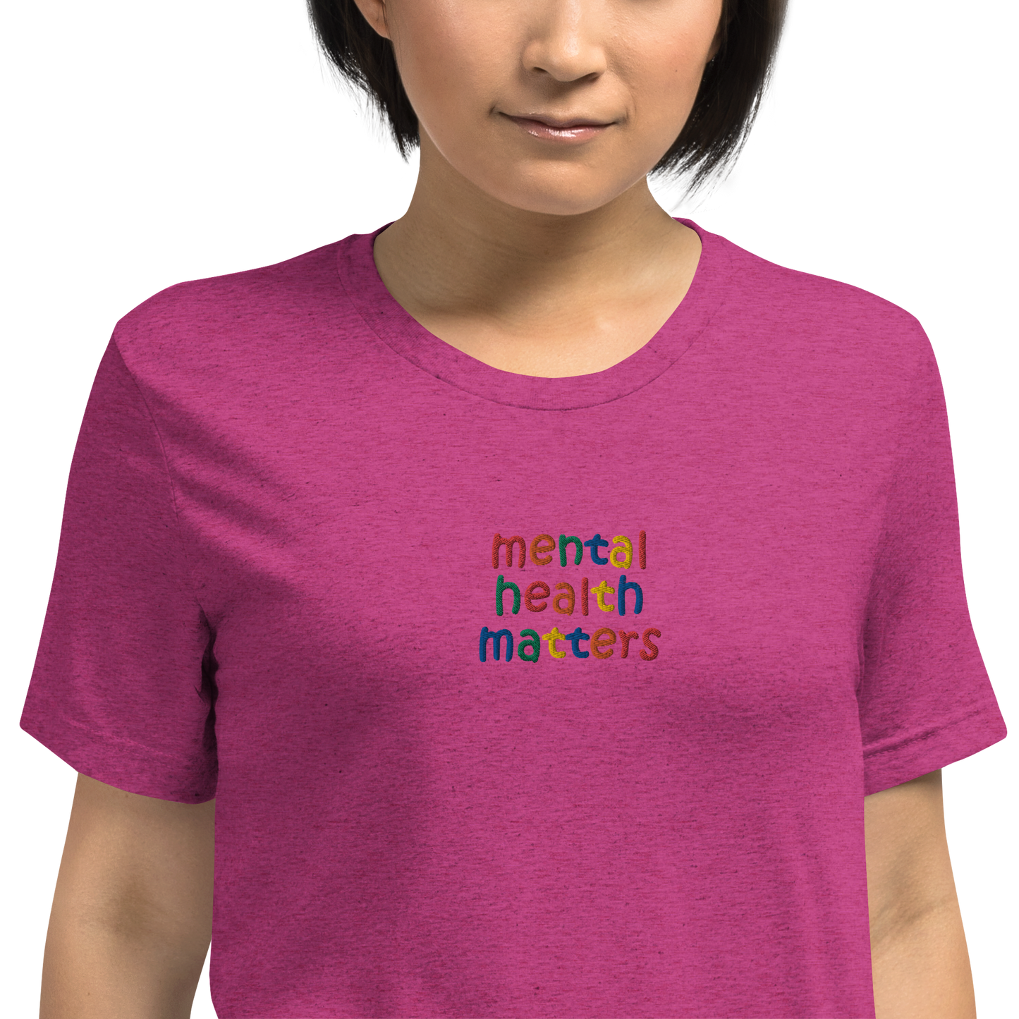 Mental Health Matters Embroidered Unisex T-Shirt