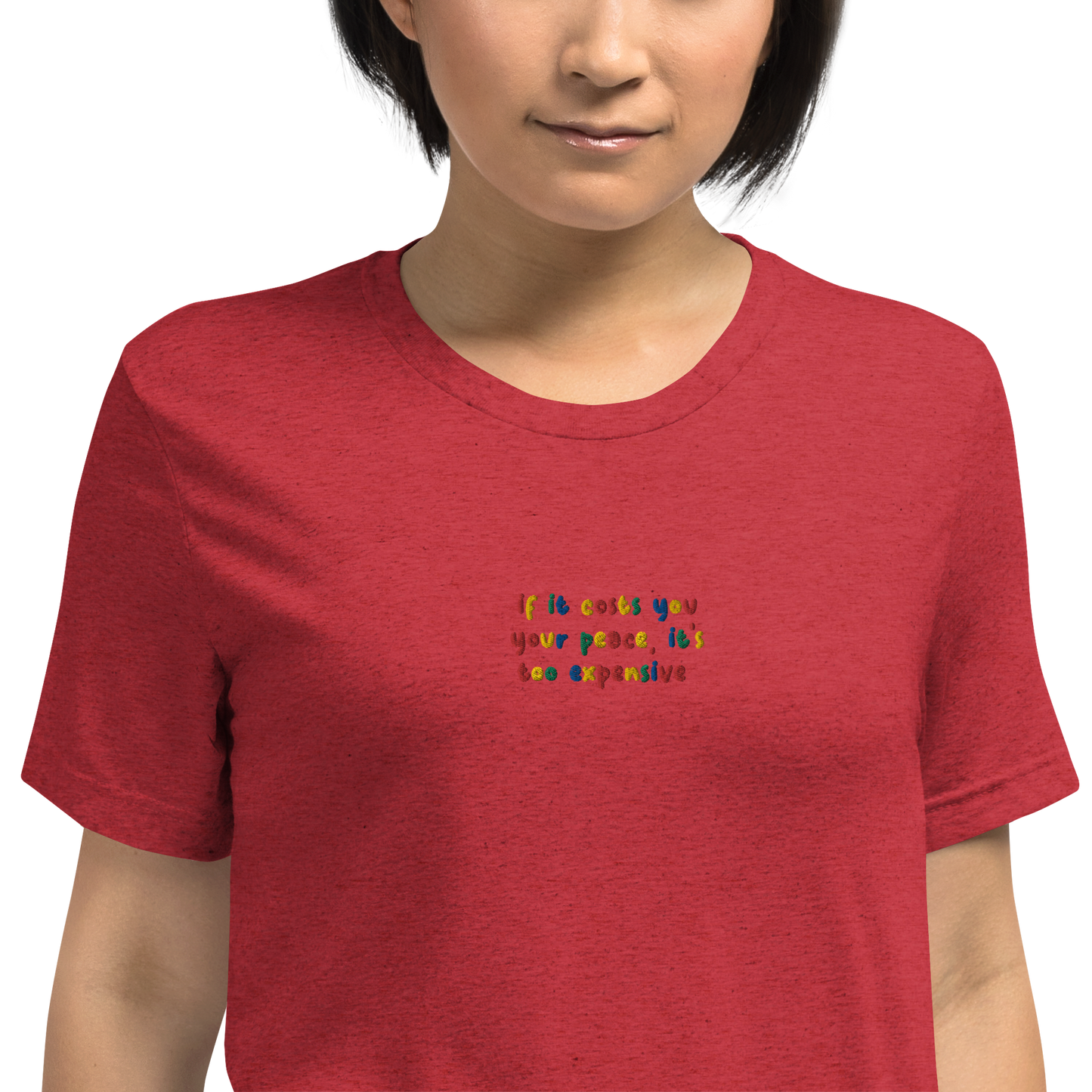 Cost Of Peace Embroidered Unisex T-Shirt