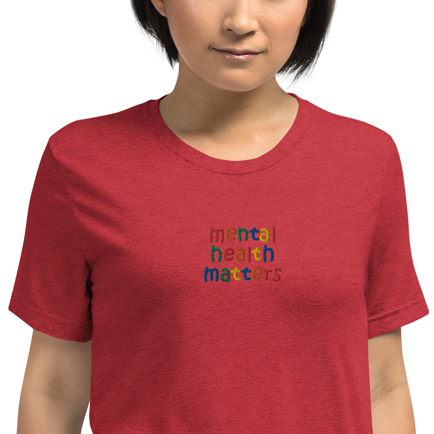 Mental Health Matters Embroidered Unisex T-Shirt