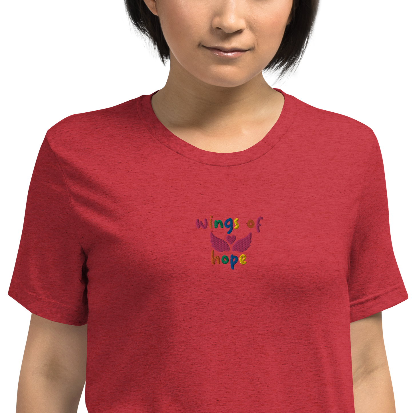 Wings Of Hope Embroidered Unisex T-Shirt