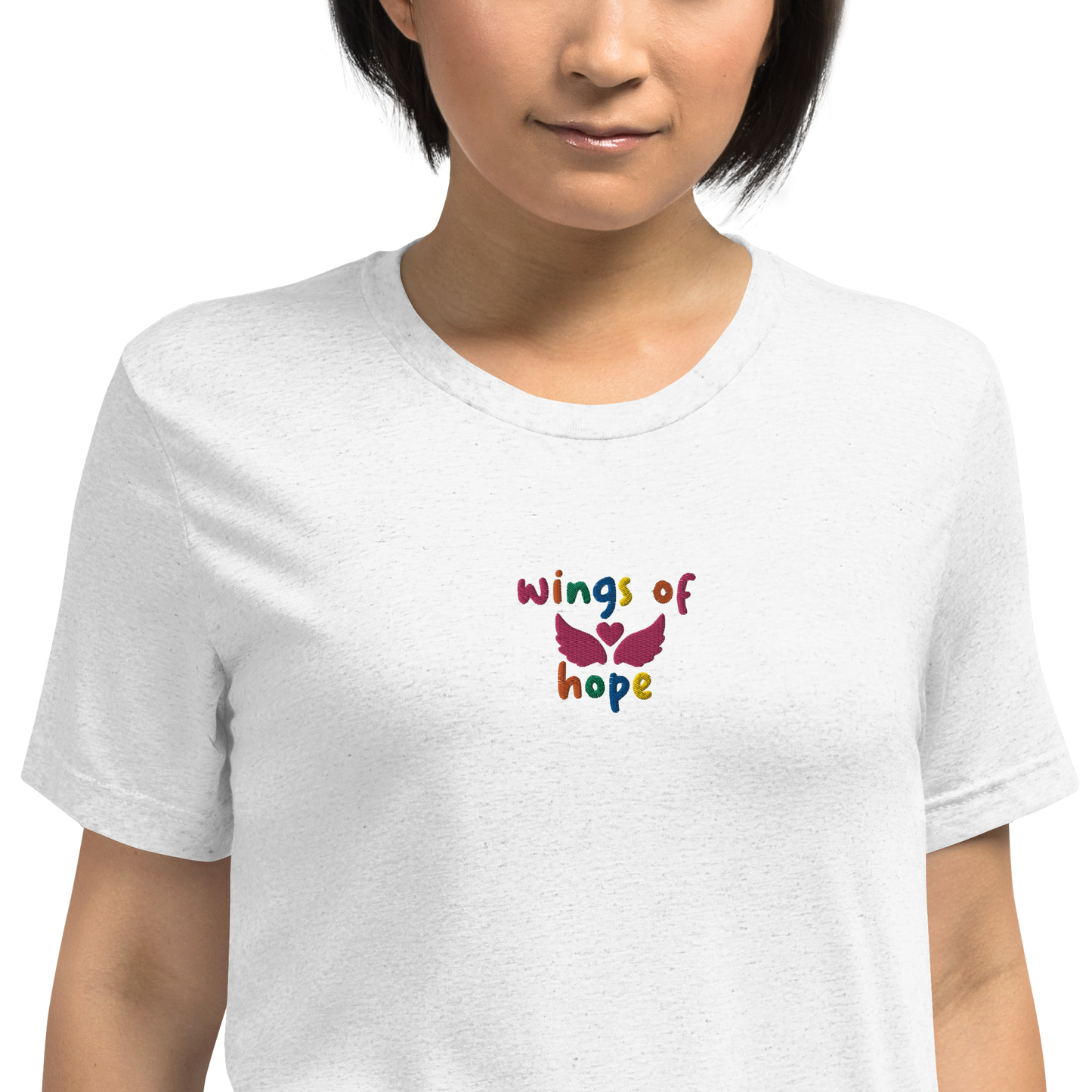 Wings Of Hope Embroidered Unisex T-Shirt