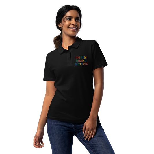 Women's Embroidered Mental Health Matters Polo