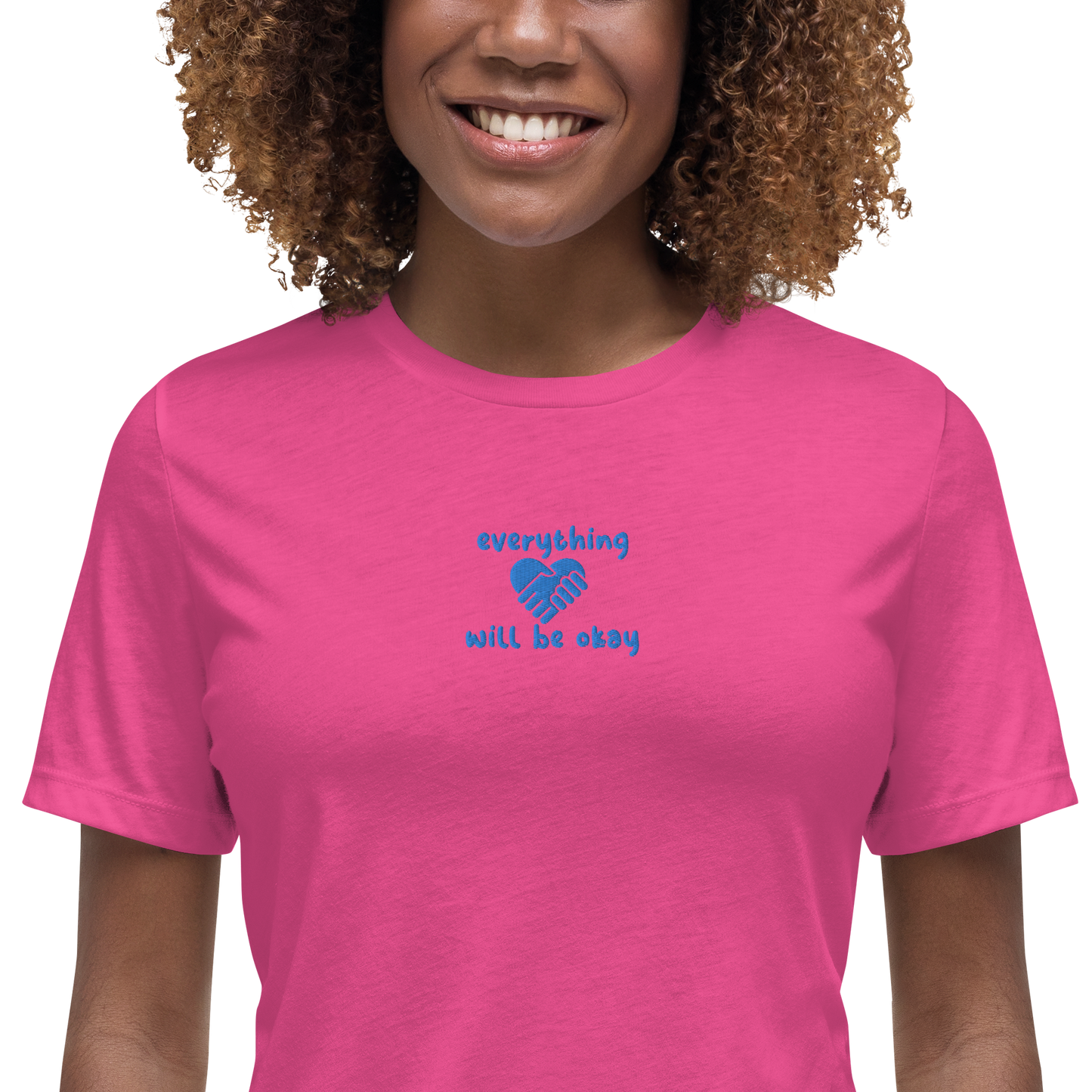 Everything Will Be Okay Embroidered Women's T-Shirt