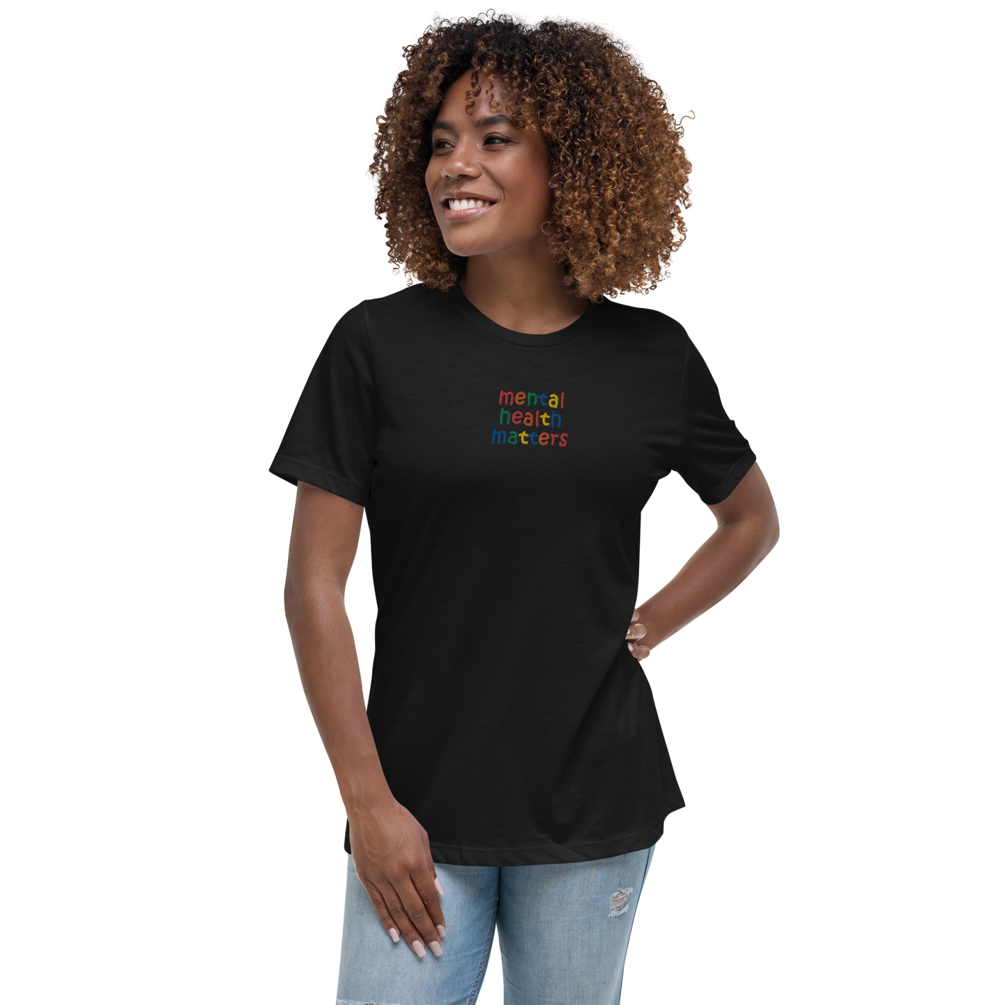 Mental Health Matters Embroidered Women's T-Shirt