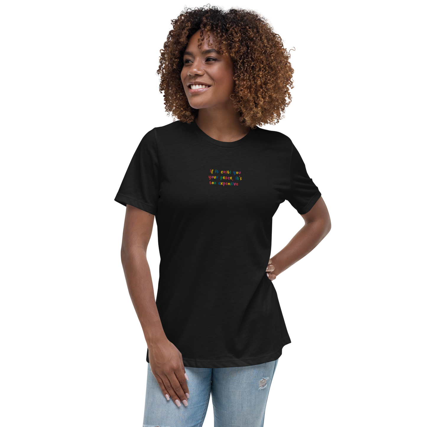 Cost Of Peace Embroidered Women's T-Shirt