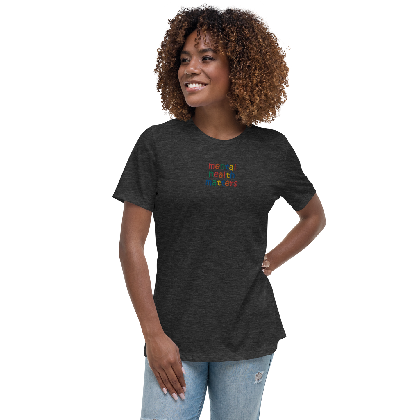 Mental Health Matters Embroidered Women's T-Shirt