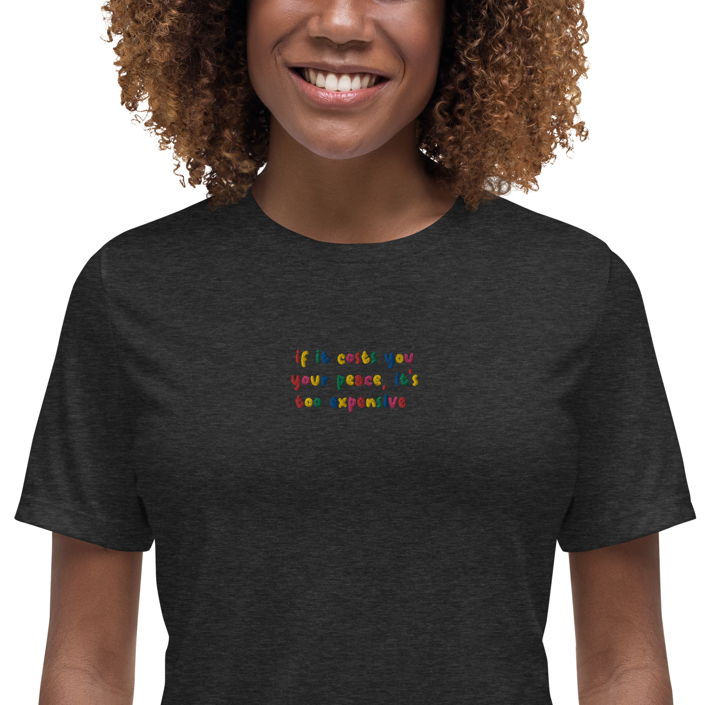 Cost Of Peace Embroidered Women's T-Shirt