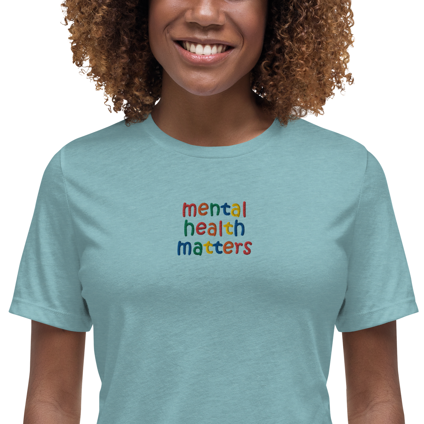 Mental Health Matters Embroidered Women's T-Shirt