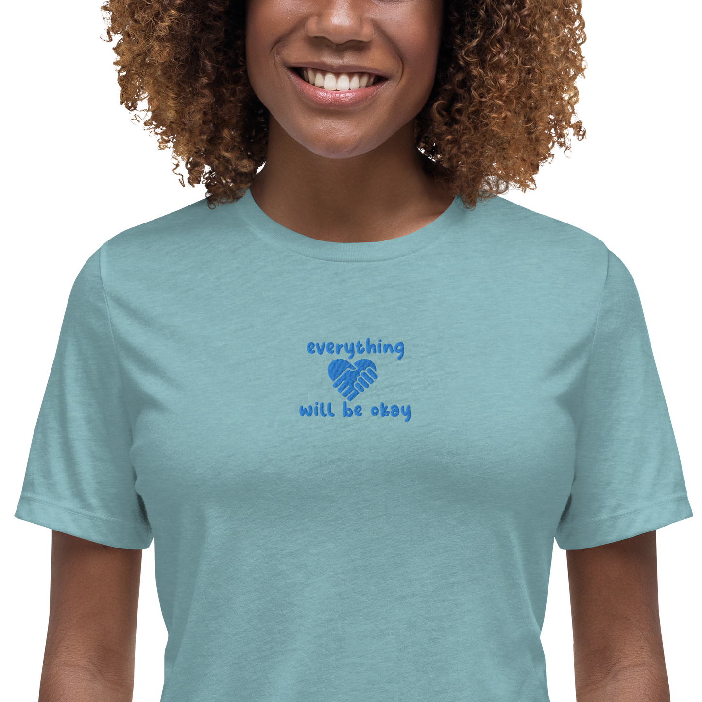 Everything Will Be Okay Embroidered Women's T-Shirt