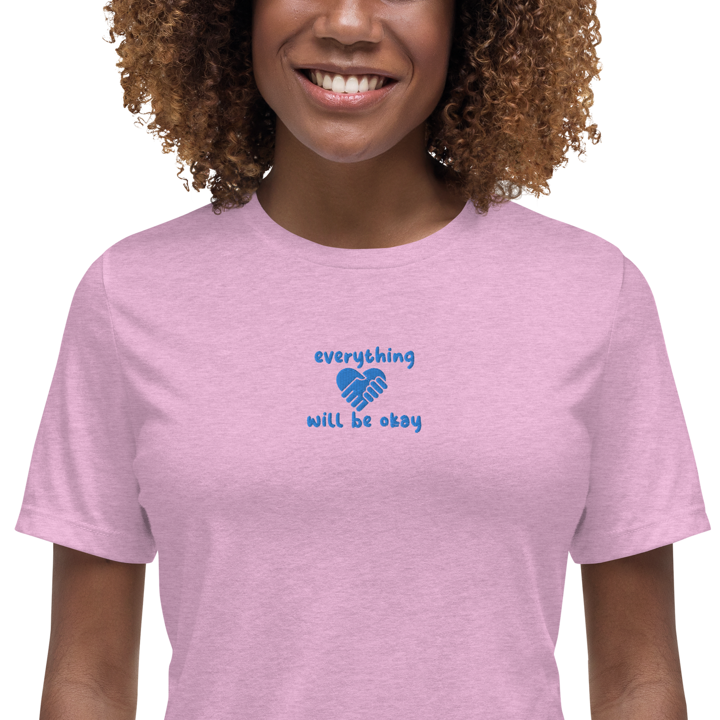 Everything Will Be Okay Embroidered Women's T-Shirt