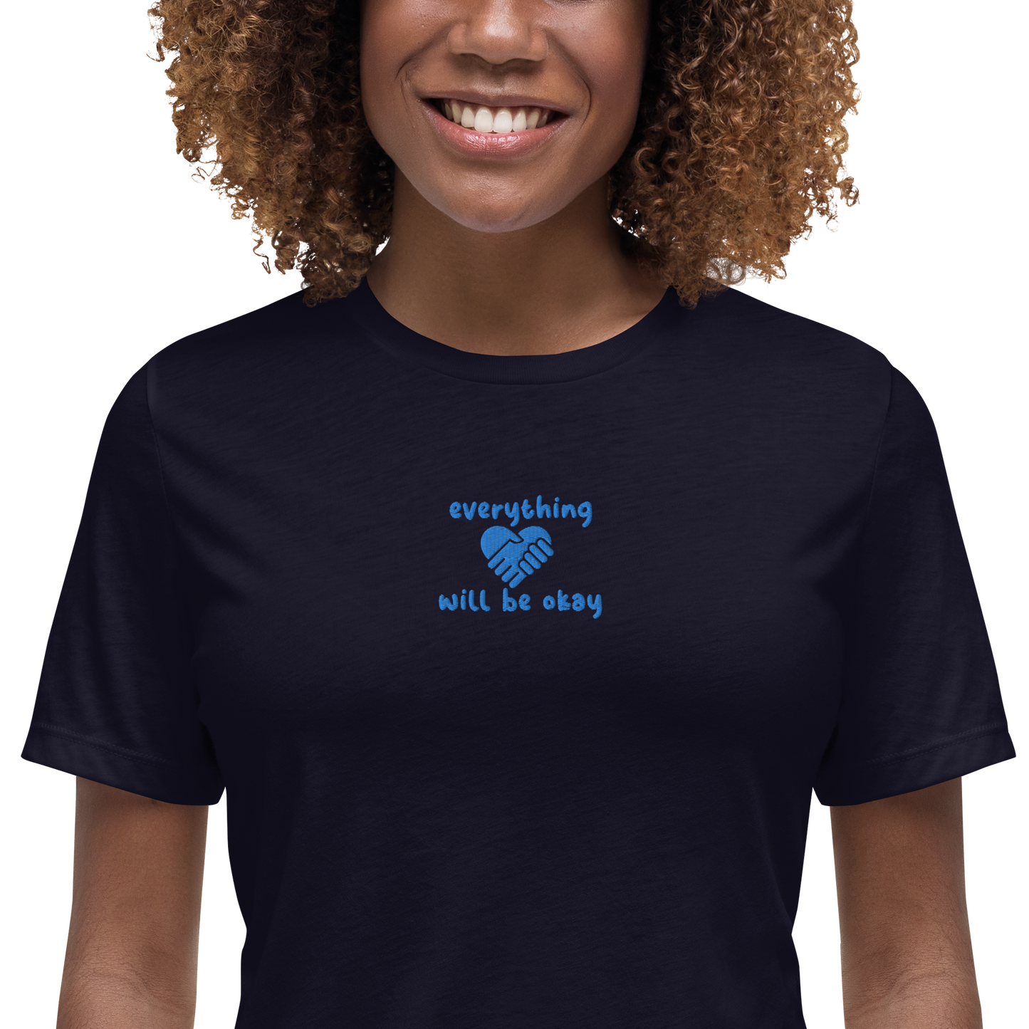 Everything Will Be Okay Embroidered Women's T-Shirt