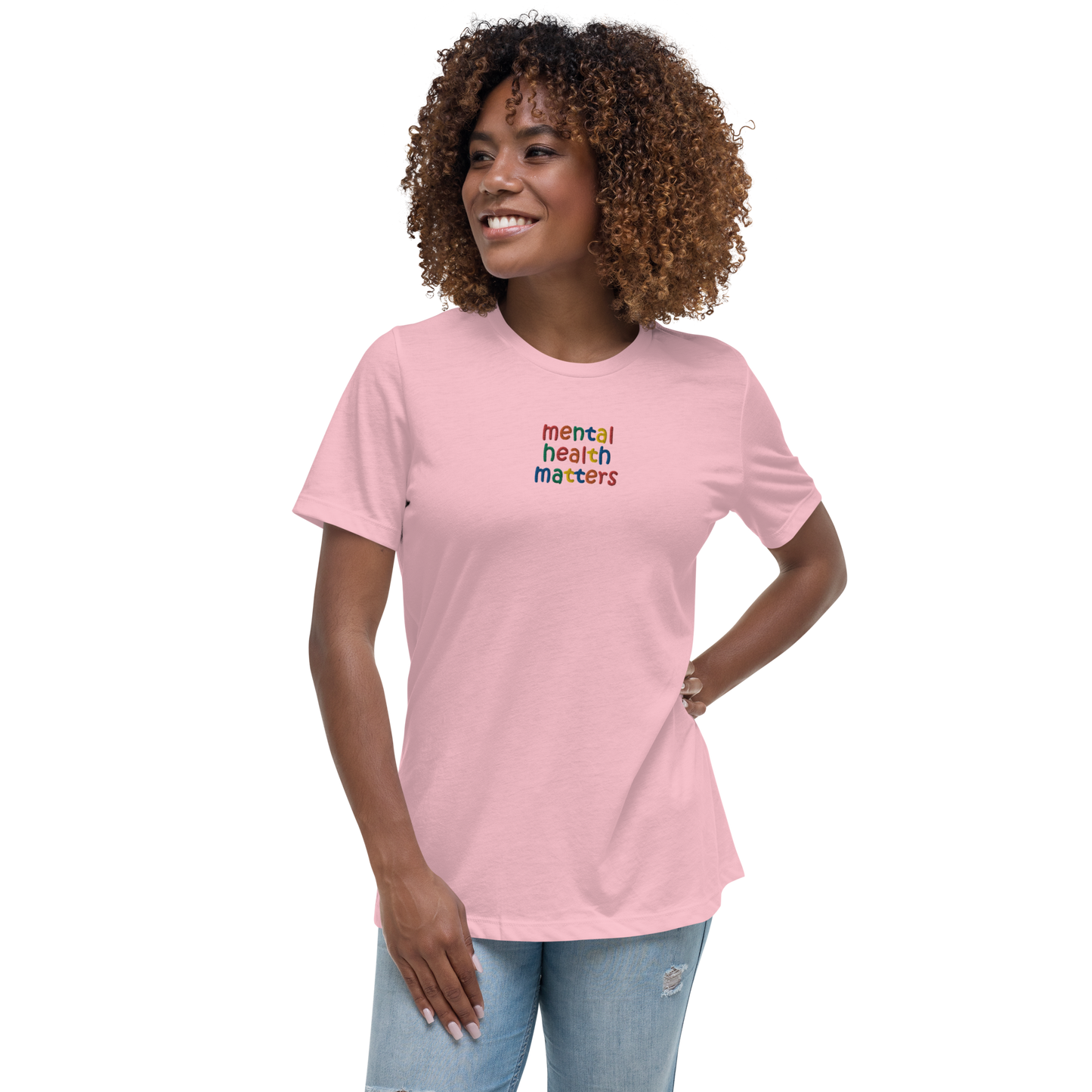 Mental Health Matters Embroidered Women's T-Shirt