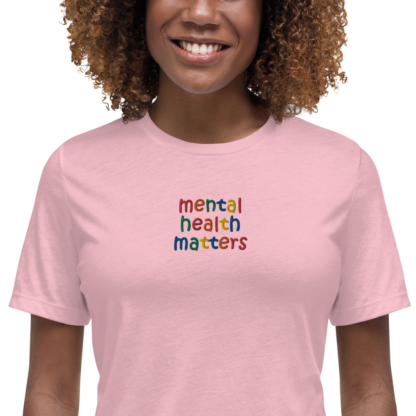 Mental Health Matters Embroidered Women's T-Shirt