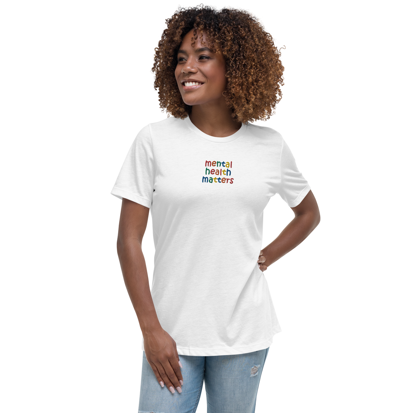 Mental Health Matters Embroidered Women's T-Shirt