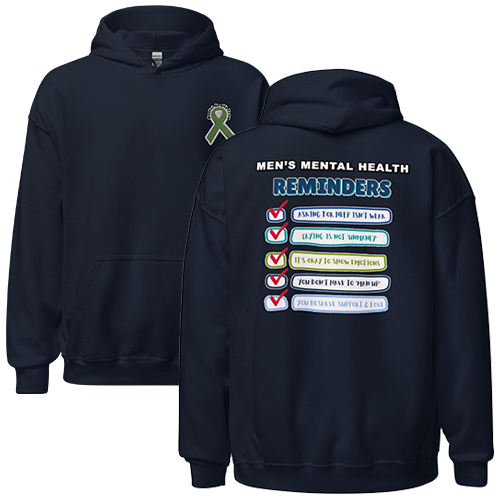 Men's Mental Health Reminders Unisex Hoodie