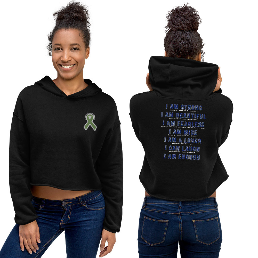 I Am Enough Womens Crop Hoodie