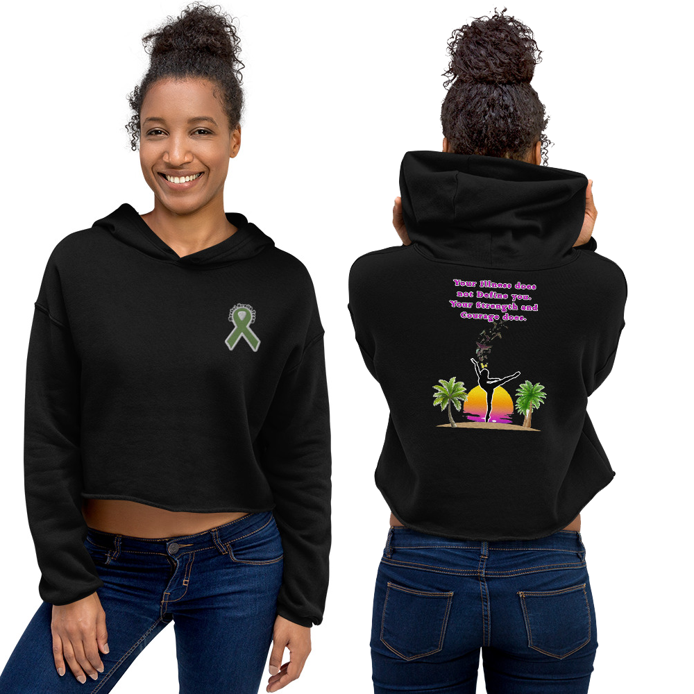 Illness and Strength Womens Crop Hoodie