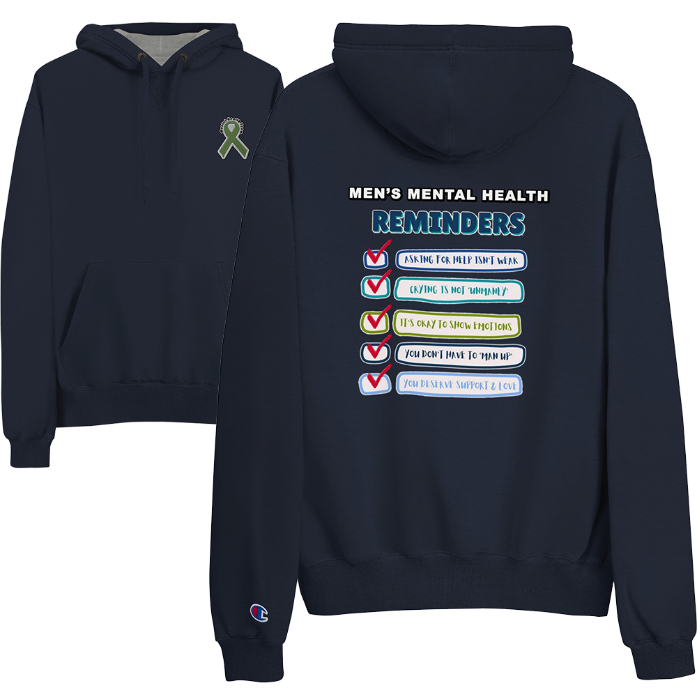 Men's Mental Health Reminders Mens Champion Hoodie