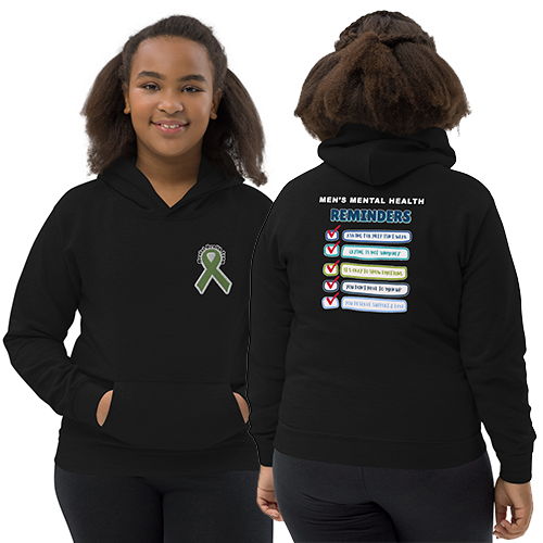 Men's Mental Health Reminders Kids Hoodie