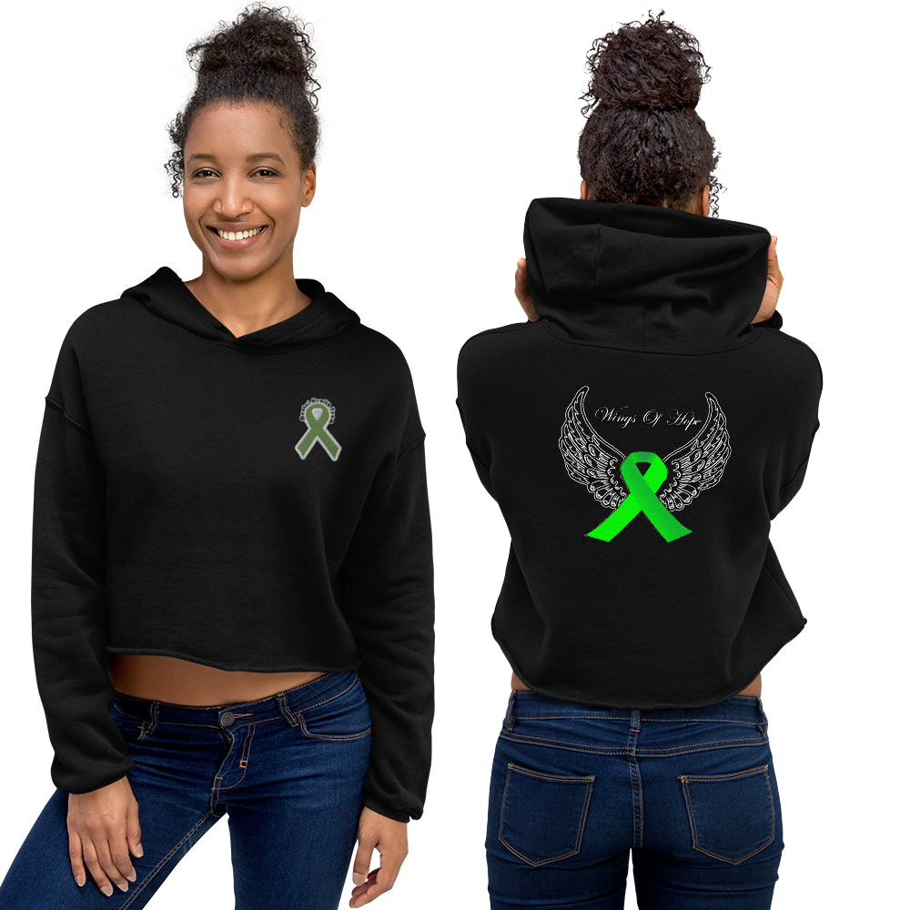 Wings Of Hope Womens Crop Hoodie