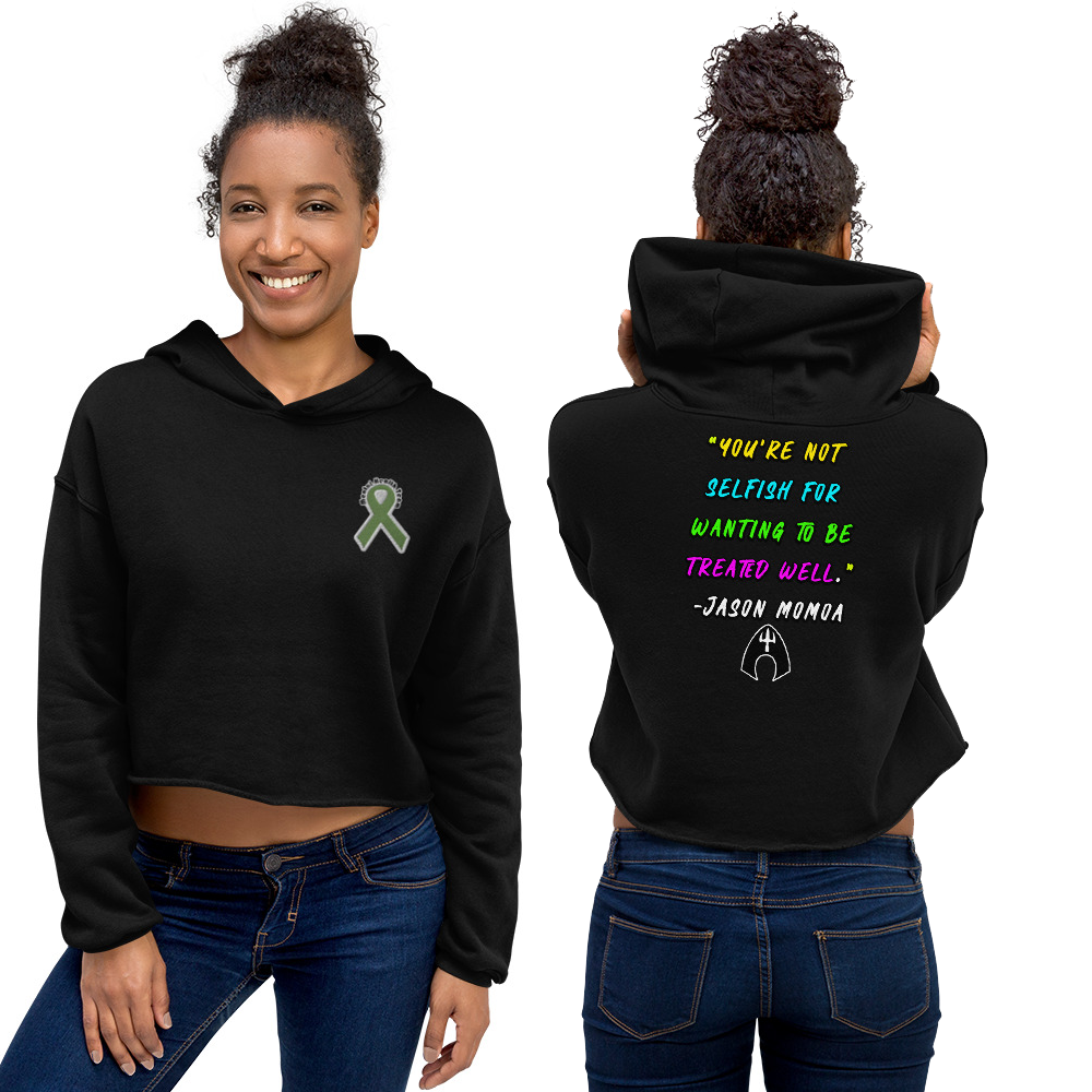 You're Not Selfish - Jason Momoa Womens Crop Hoodie