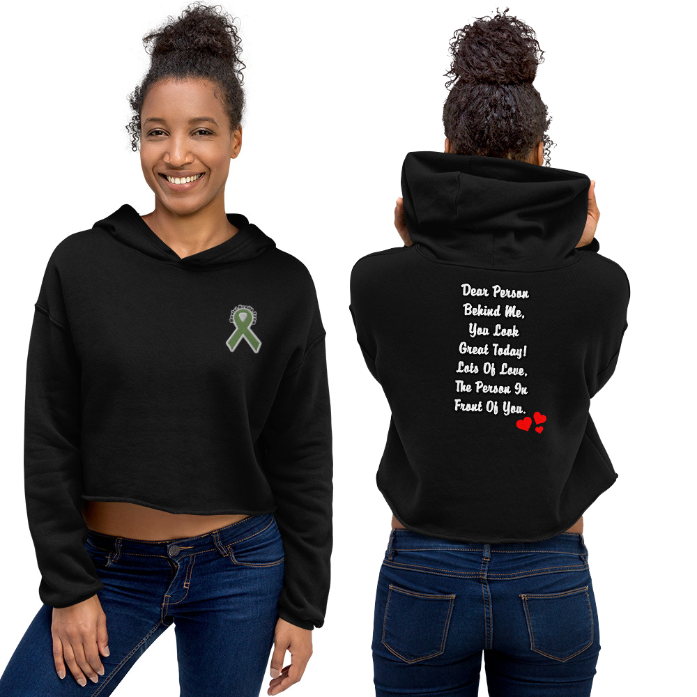 Dear Person Behind Me Womens Crop Hoodie