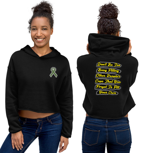 Fill Your Cup Womens Crop Hoodie