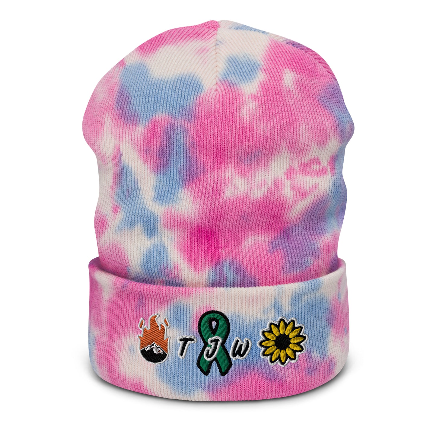 Taylor Jade Winters TJW Fire On The Mountain & Sunflower Tie-dye beanie