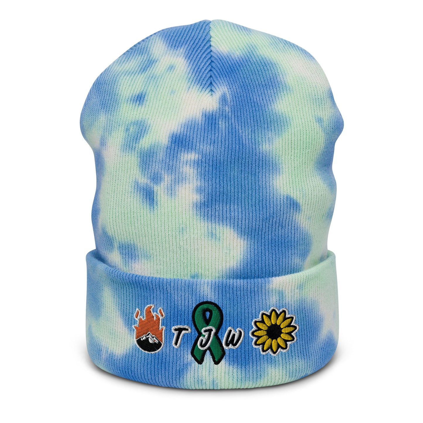 Taylor Jade Winters TJW Fire On The Mountain & Sunflower Tie-dye beanie