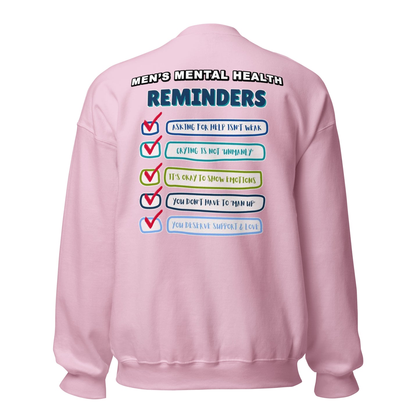 Men's Mental Health Reminders Unisex Sweatshirt