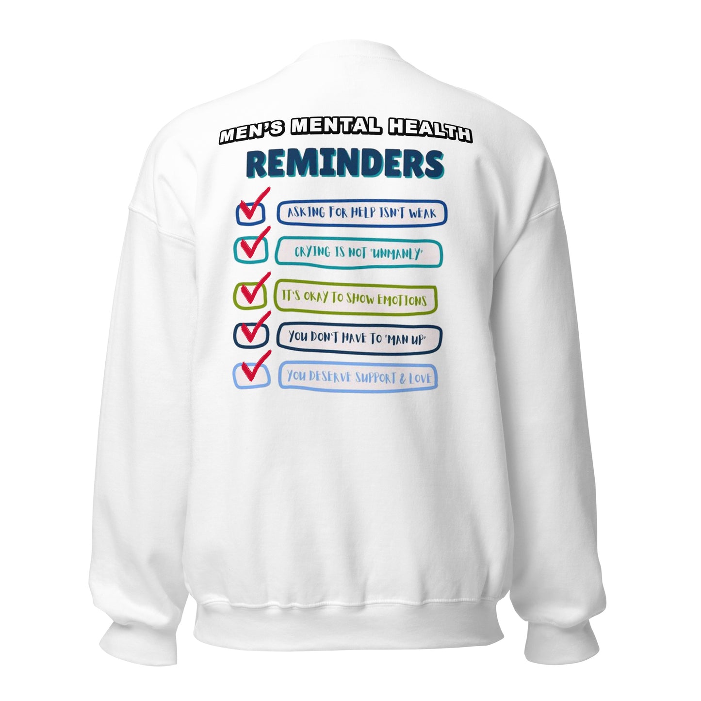 Men's Mental Health Reminders Unisex Sweatshirt