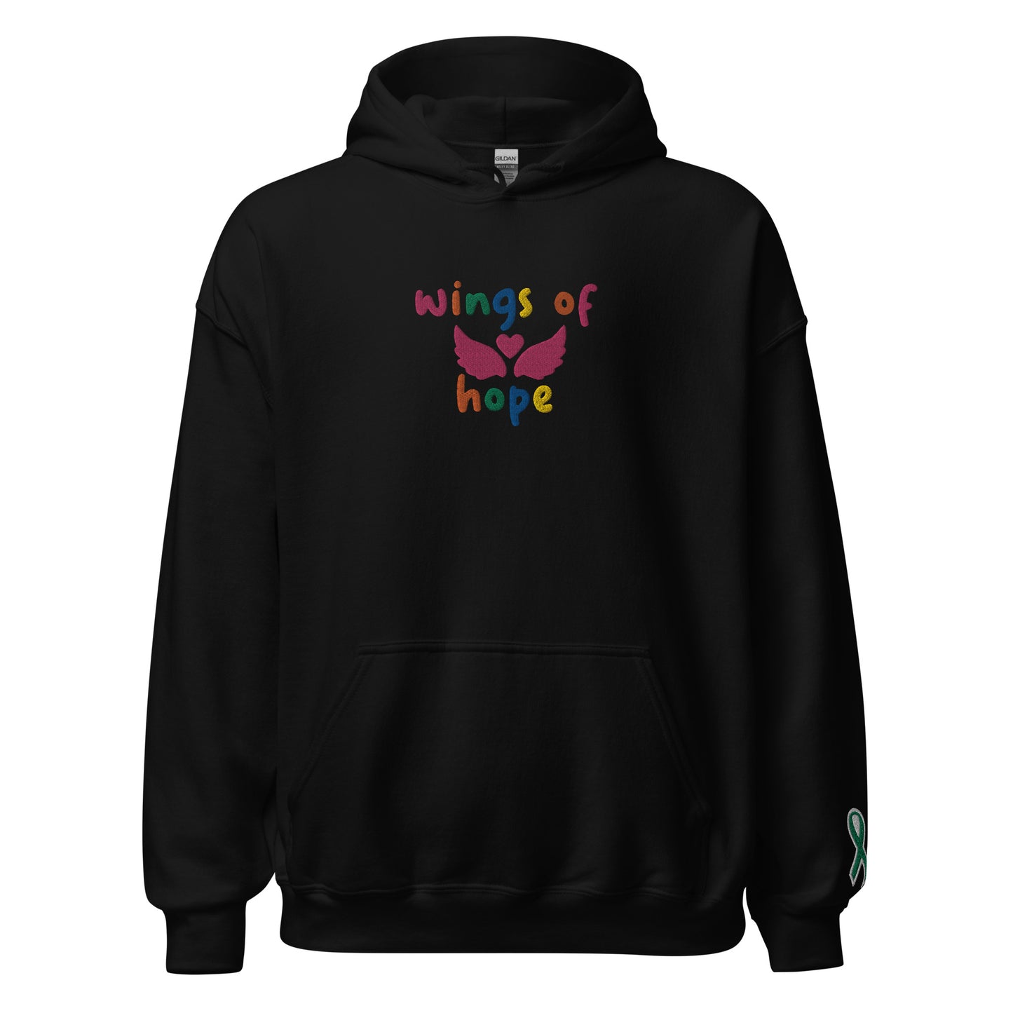 Wings Of Hope Embroidered Unisex Hoodie