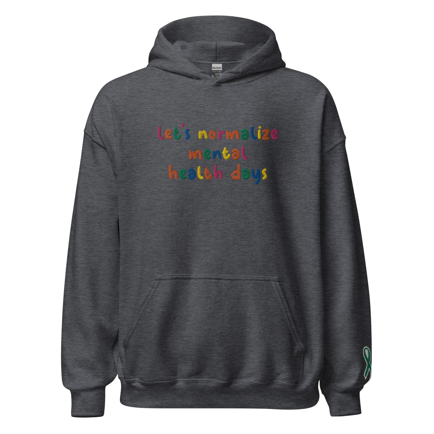 Let's Normalize Mental Health Days Embroidered Unisex Hoodie