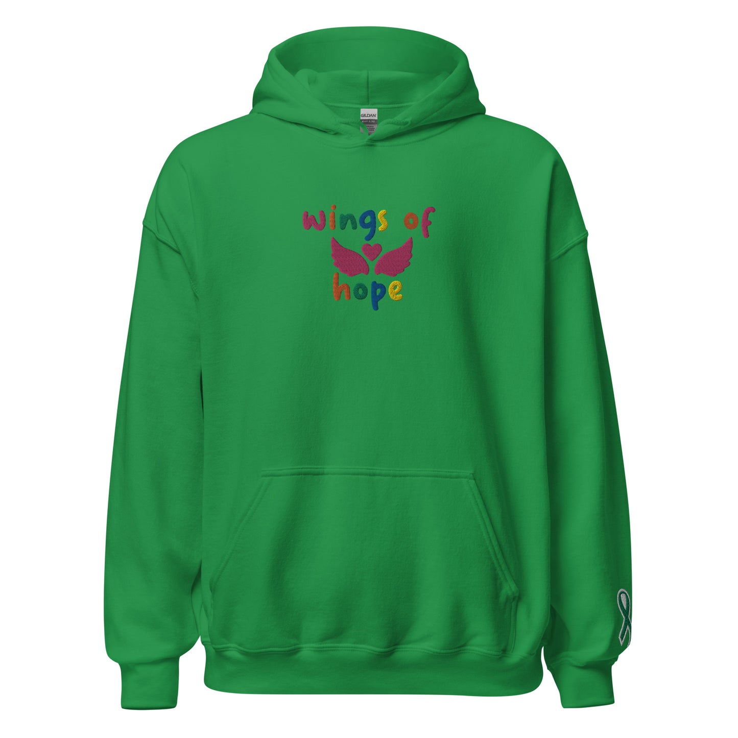 Wings Of Hope Embroidered Unisex Hoodie