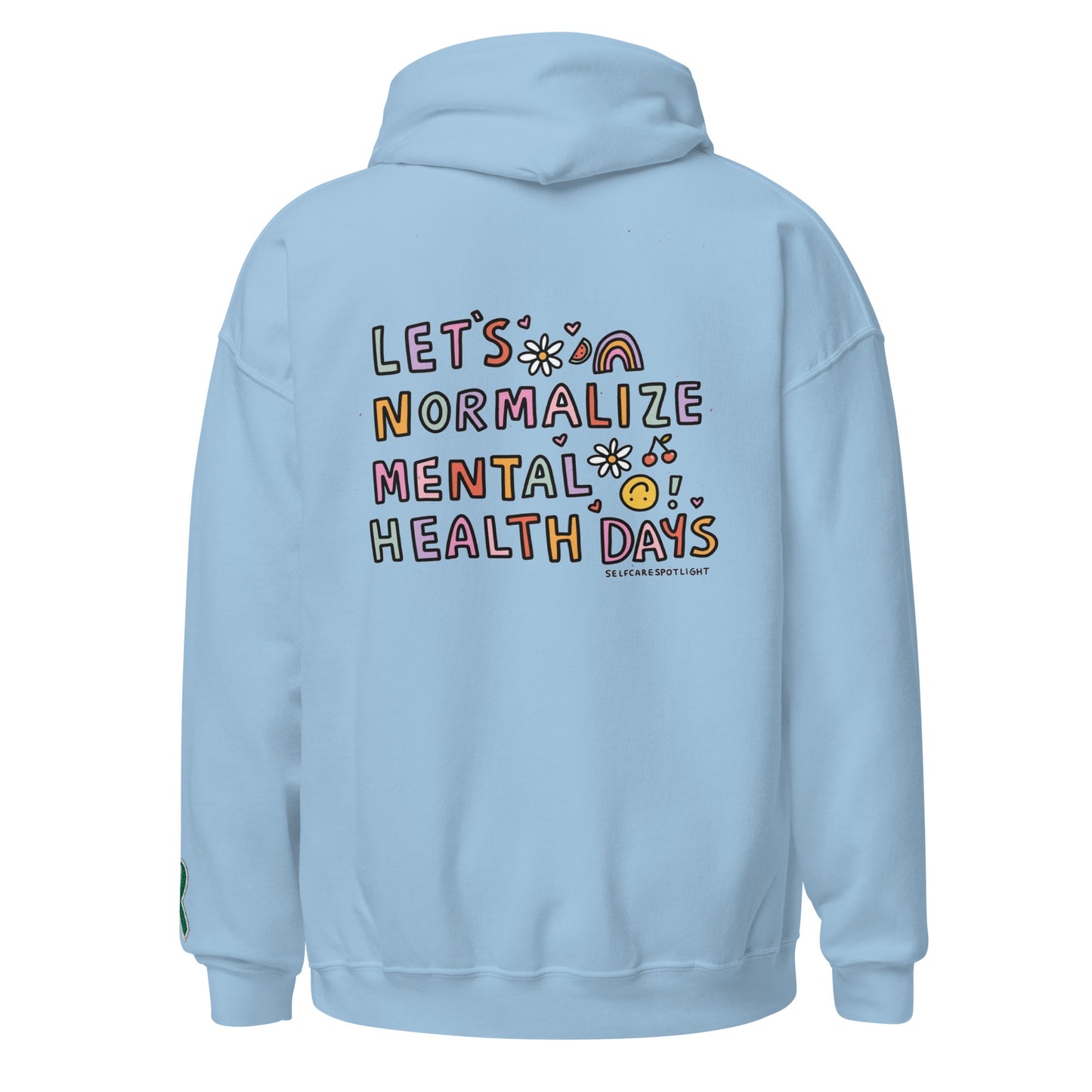 Let's Normalize Mental Health Days Embroidered Unisex Hoodie