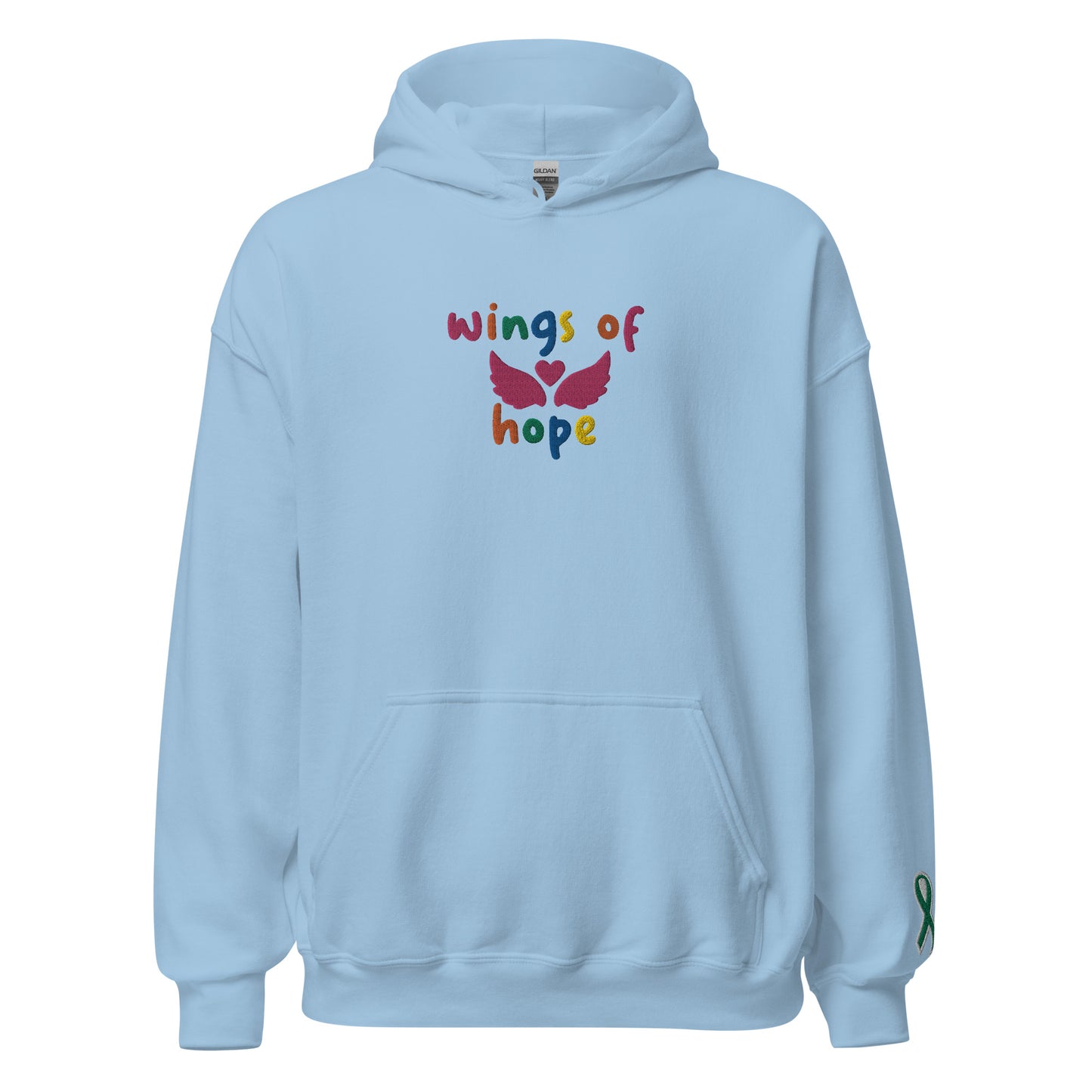 Wings Of Hope Embroidered Unisex Hoodie