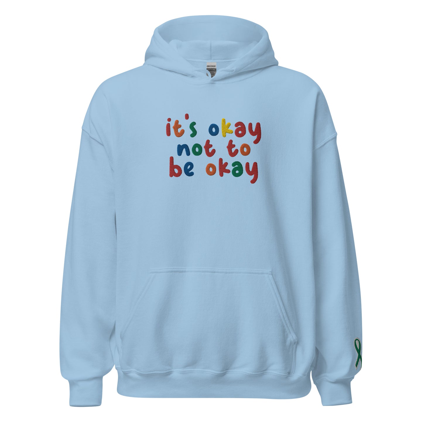 It's Okay Not To Be Okay Embroidered Unisex Hoodie