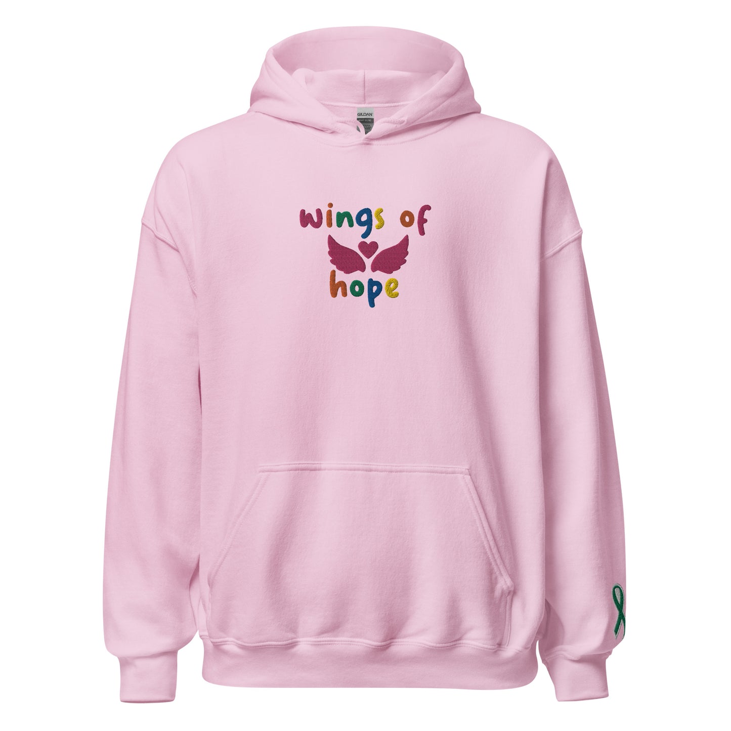 Wings Of Hope Embroidered Unisex Hoodie