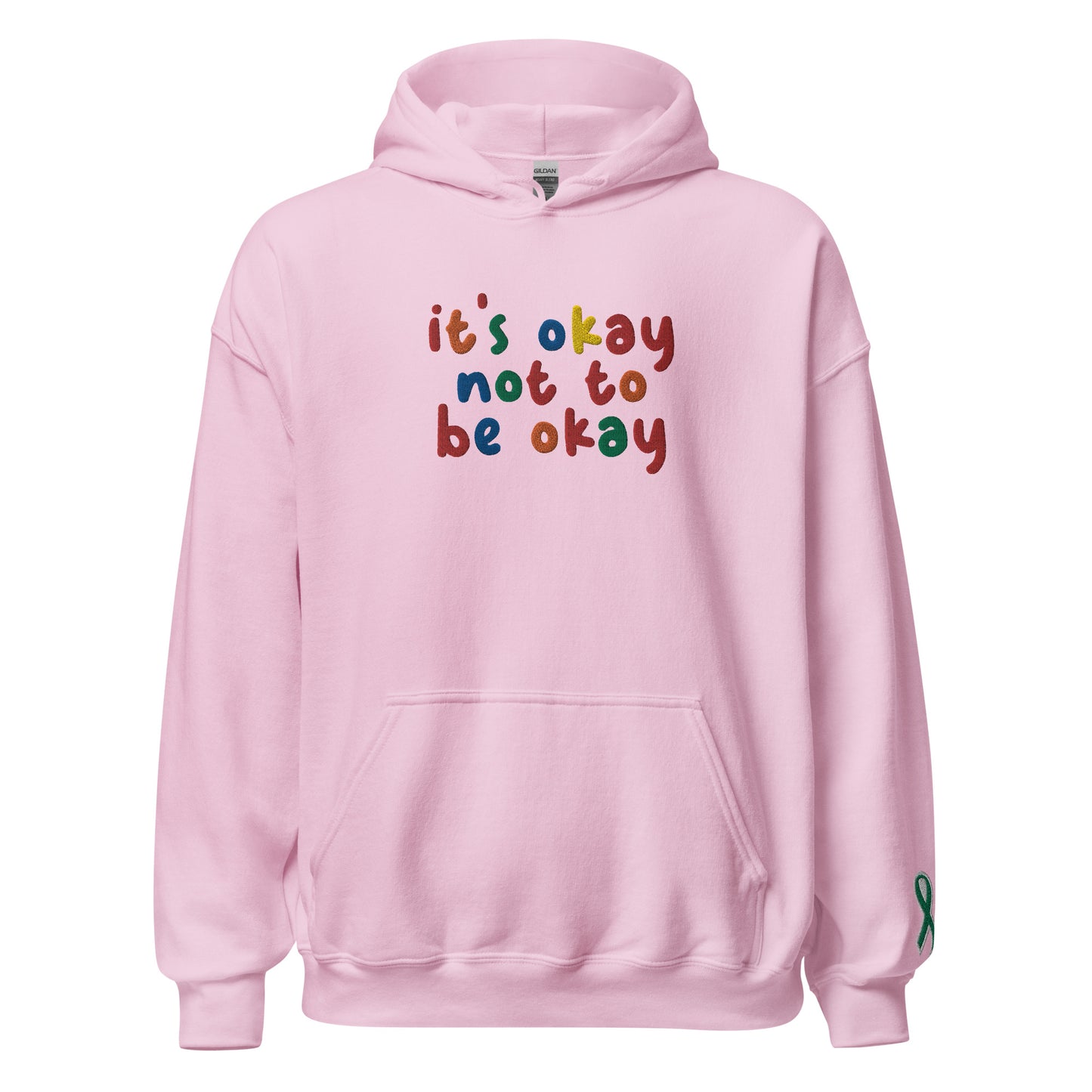 It's Okay Not To Be Okay Embroidered Unisex Hoodie