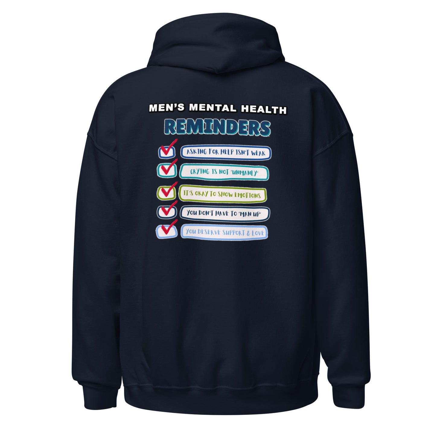 Men's Mental Health Reminders Unisex Hoodie