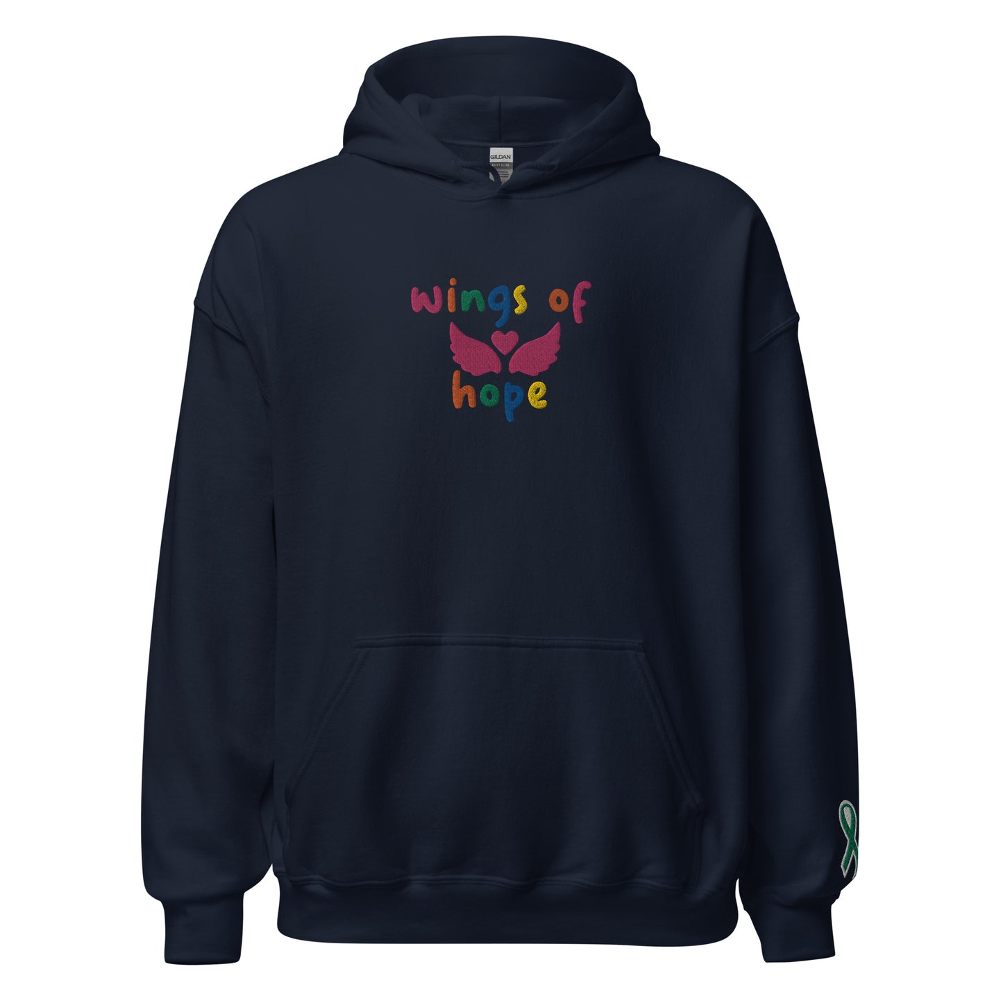 Wings Of Hope Embroidered Unisex Hoodie