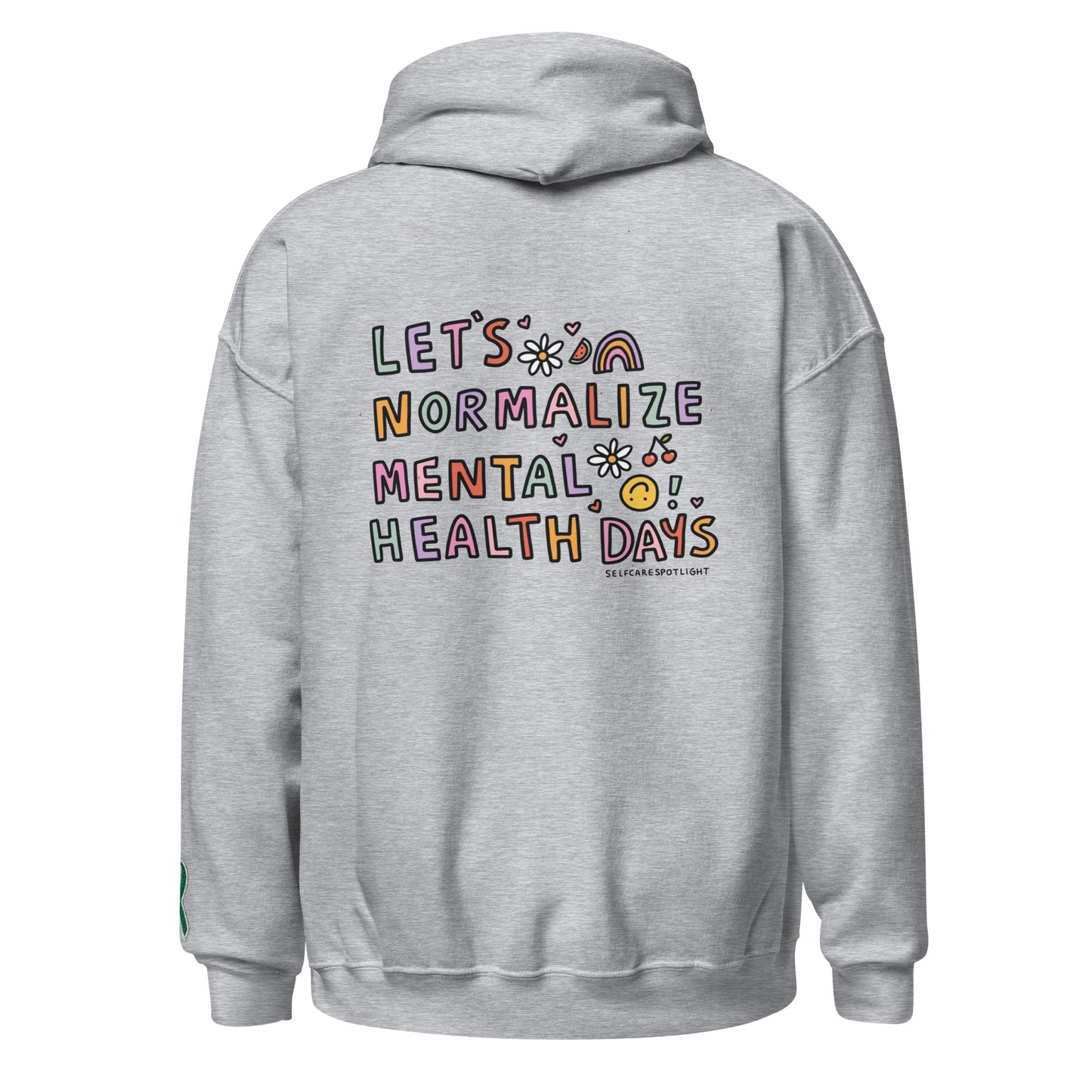 Let's Normalize Mental Health Days Embroidered Unisex Hoodie