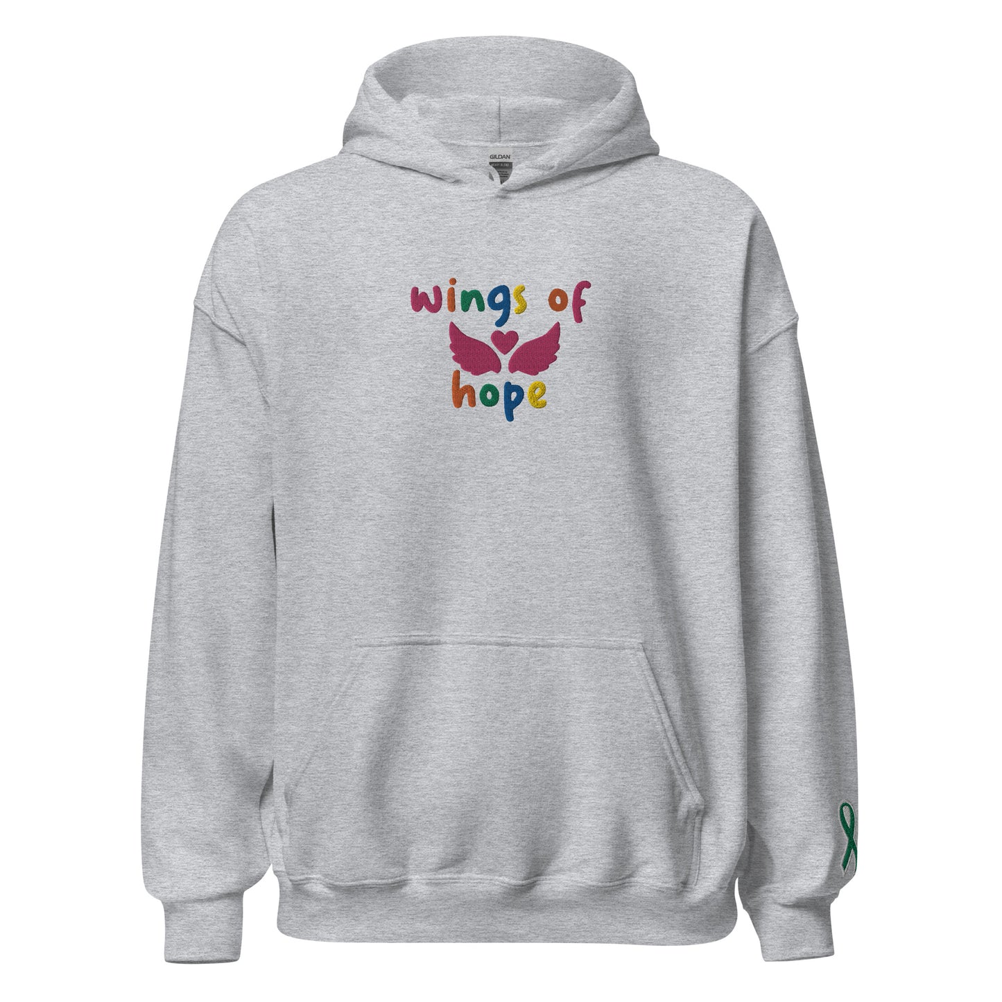 Wings Of Hope Embroidered Unisex Hoodie