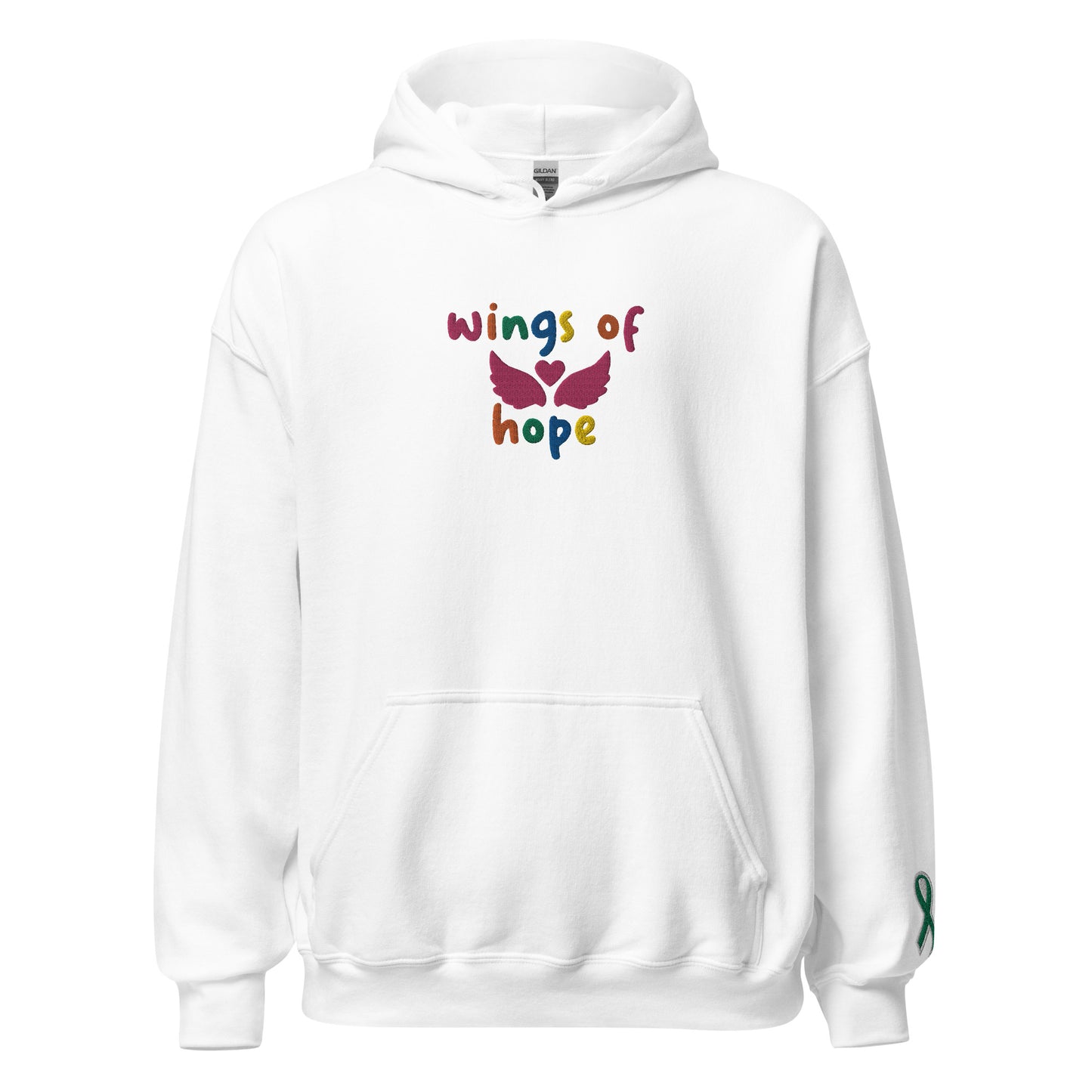 Wings Of Hope Embroidered Unisex Hoodie