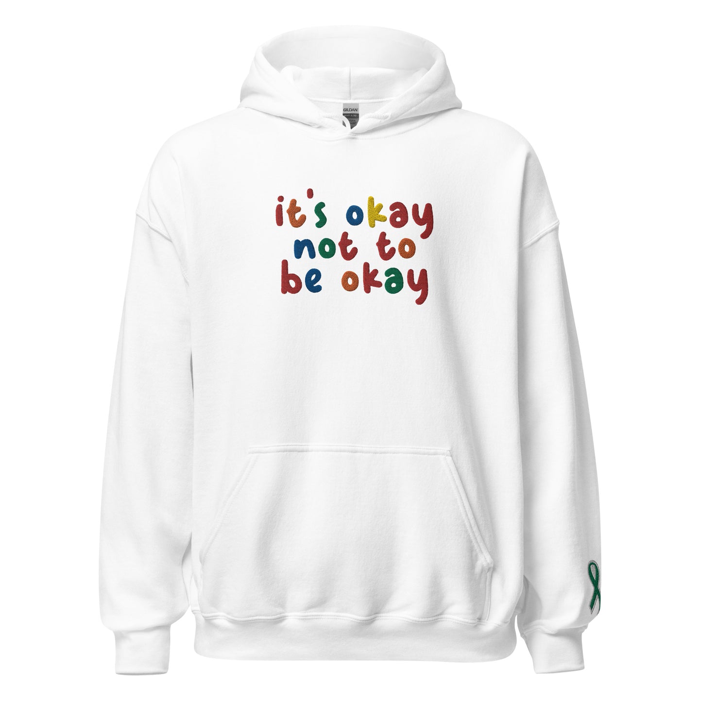 It's Okay Not To Be Okay Embroidered Unisex Hoodie